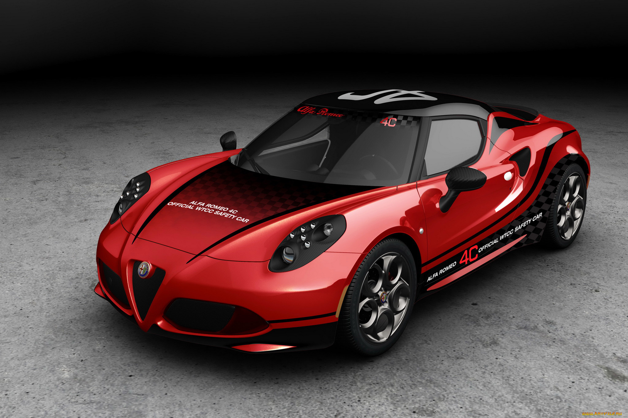 Alfa Romeo 4c красный